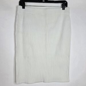 T by Alexander Wang Ribbed knit knee length  white skirt